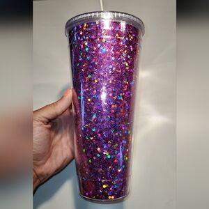 Glittery Purple Party Tumbler